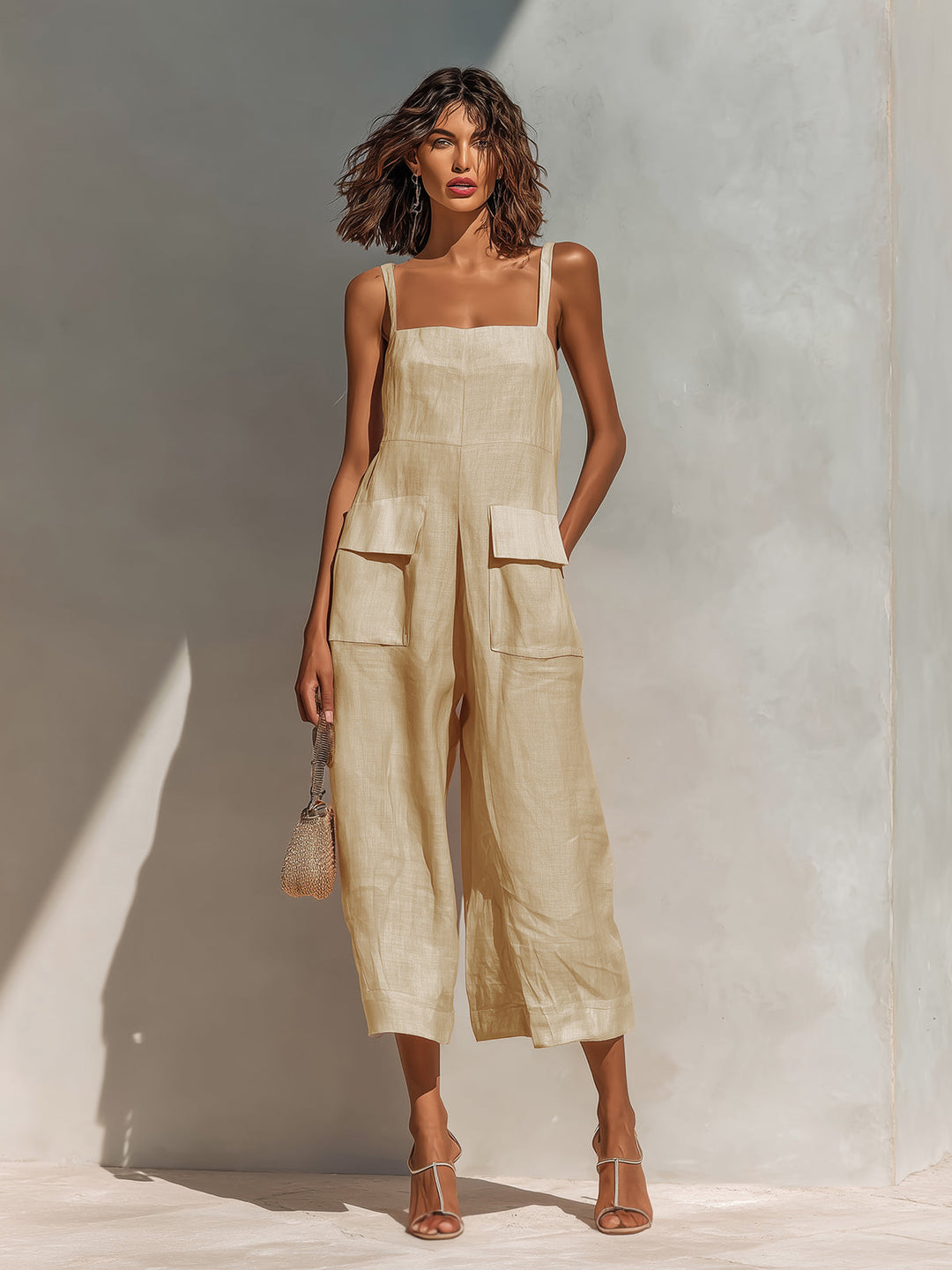 Marina | Tuta Elegante Senza Maniche Gamba Larga