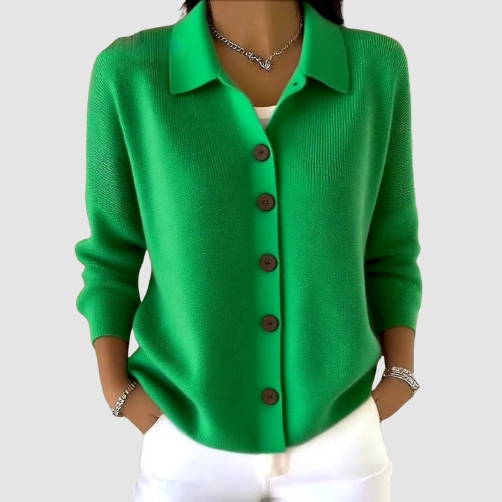 Cardigan in Maglia Riah™ con Bottoni