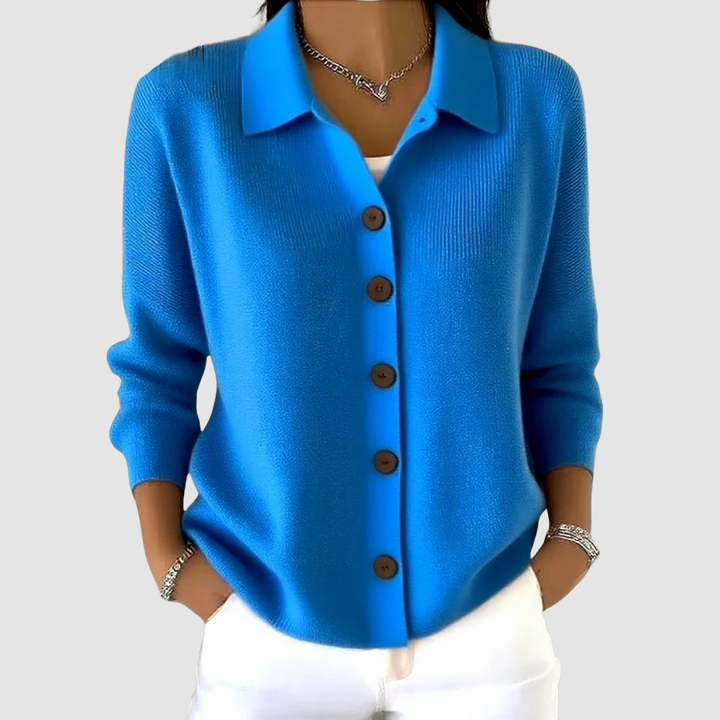Cardigan in Maglia Riah™ con Bottoni