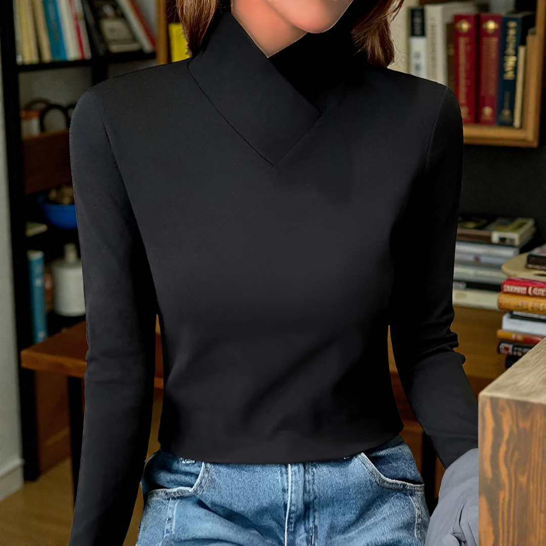 Sherie™ Maglione Elegante a Collo Alto