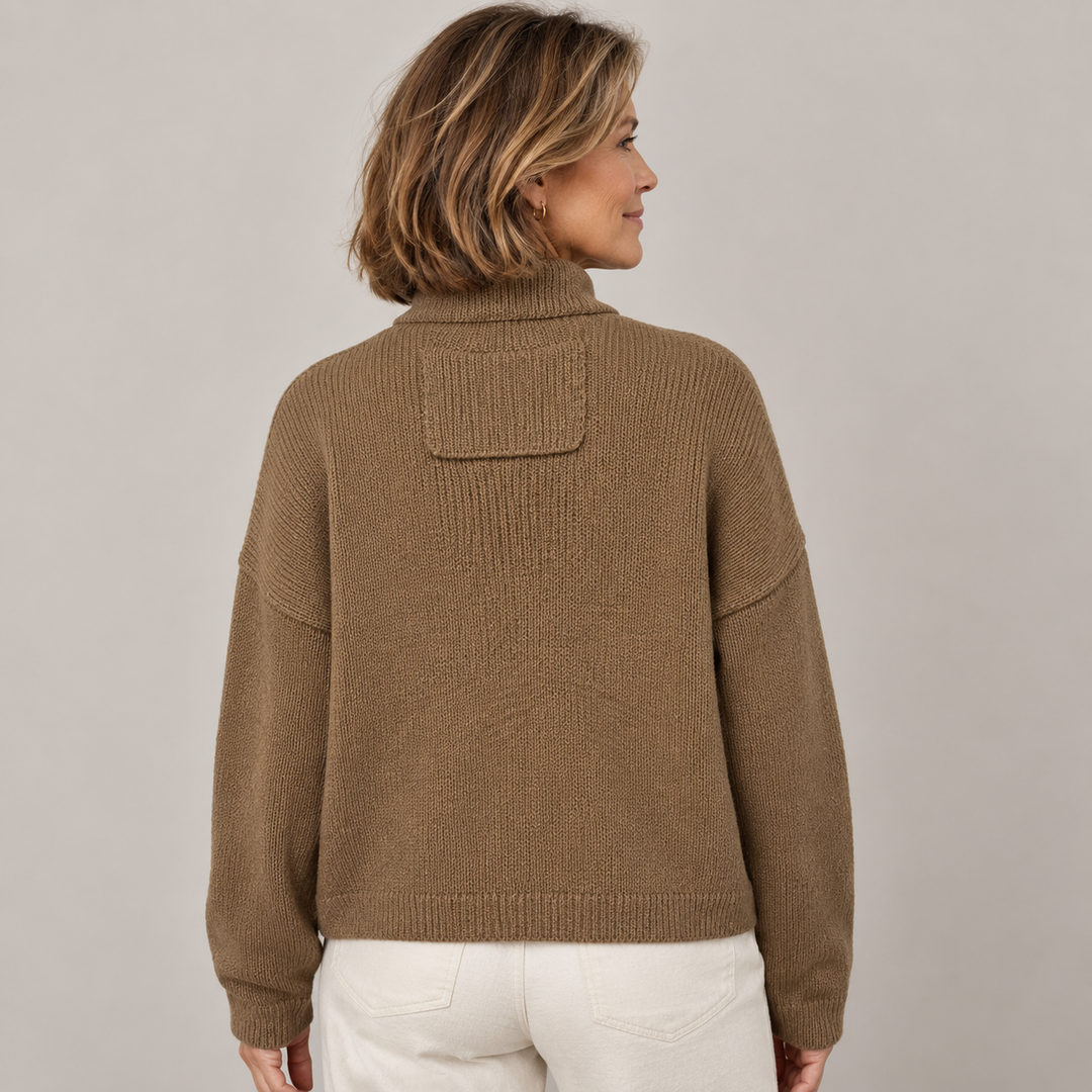 Cardigan con Collo Alto e Bottoni Augusta™