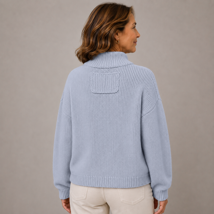Cardigan con Collo Alto e Bottoni Augusta™
