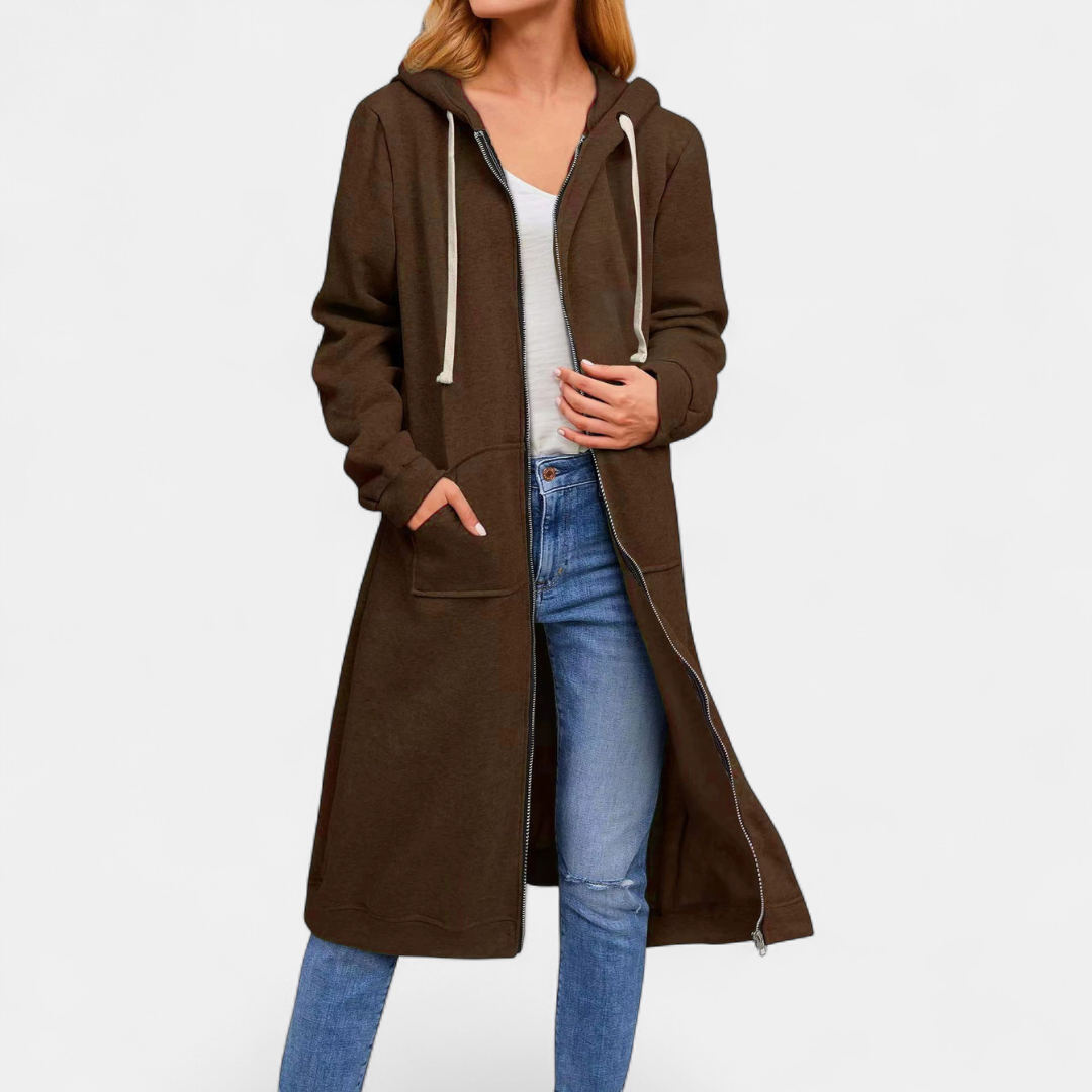 Marion™ Cardigan Lungo con Cappuccio